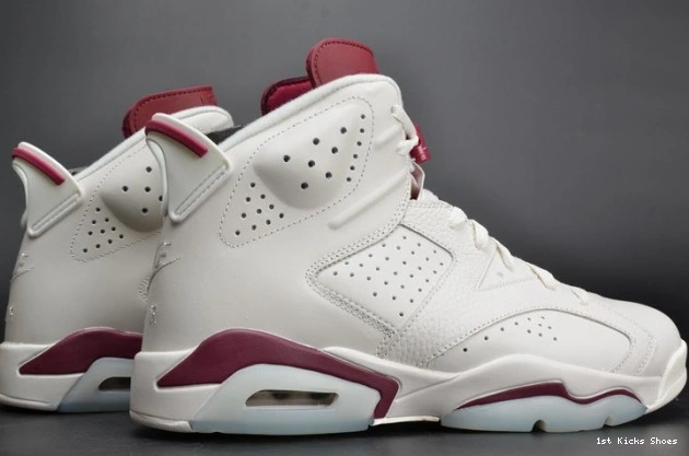 1st Kicks Maroon white Jordan 384664-116 Air 6 Retro 0811